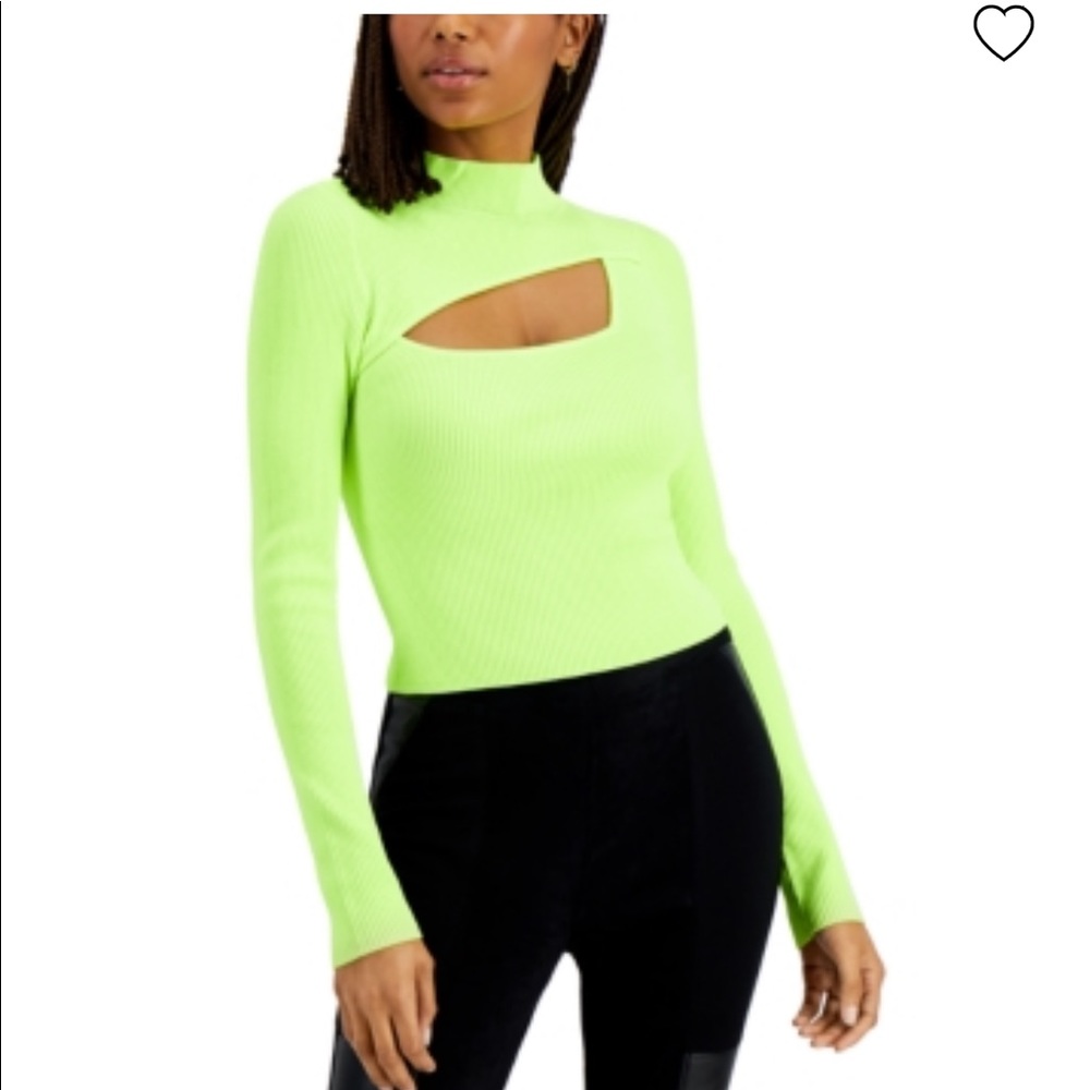 Bar III cutout turtleneck sweater